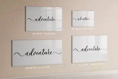 Beschreibbare Magnettafel mit Text Abenteuer-Design