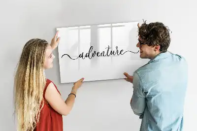 Beschreibbare Magnettafel mit Text Abenteuer-Design