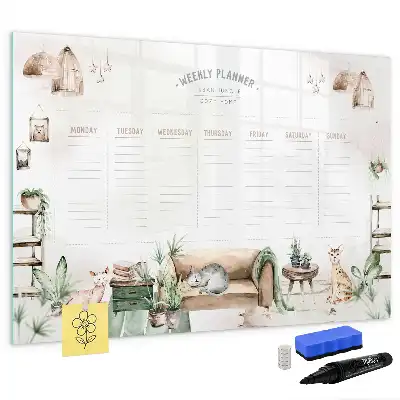 Schreib-Magnettafel süßer Planer