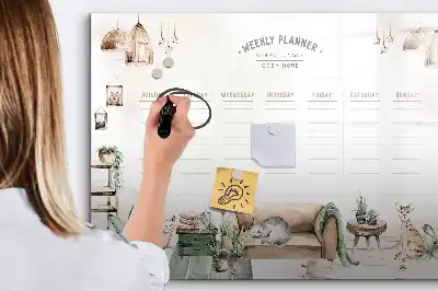 Schreib-Magnettafel süßer Planer