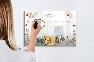 Schreib-Magnettafel süßer Planer