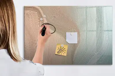 Beschreibbare Magnettafel mit Wellen-Abstraktion