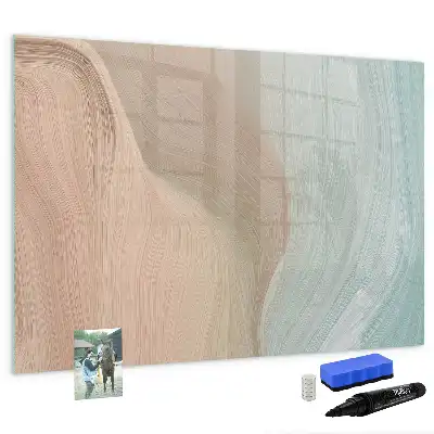 Beschreibbare Magnettafel mit Wellen-Abstraktion