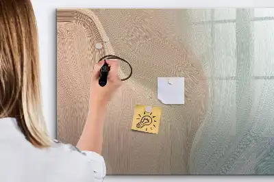 Beschreibbare Magnettafel mit Wellen-Abstraktion