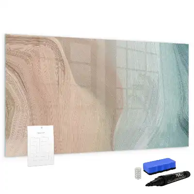 Beschreibbare Magnettafel mit Wellen-Abstraktion