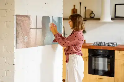 Beschreibbare Magnettafel mit Wellen-Abstraktion