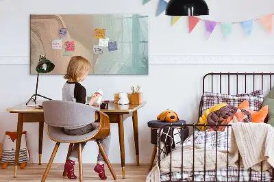 Beschreibbare Magnettafel mit Wellen-Abstraktion