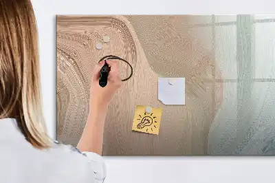 Beschreibbare Magnettafel mit Wellen-Abstraktion