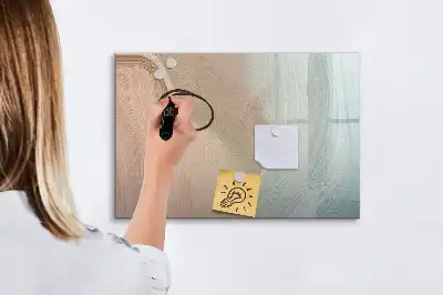 Beschreibbare Magnettafel mit Wellen-Abstraktion