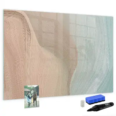Beschreibbare Magnettafel mit Wellen-Abstraktion