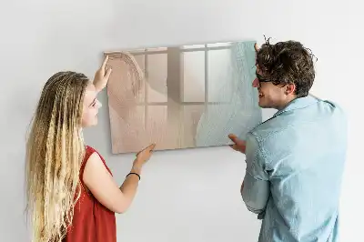 Beschreibbare Magnettafel mit Wellen-Abstraktion