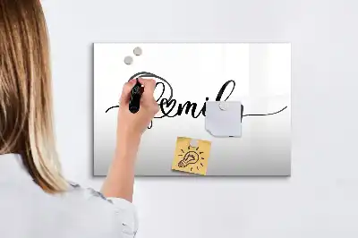 Beschreibbare Magnettafel mit Motiv Familien-Text