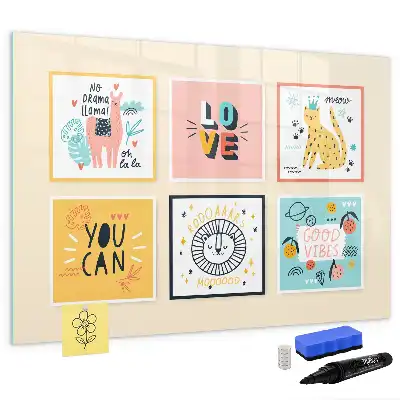Schreib-Magnettafel mit Motivationssprüchen