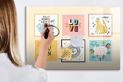 Schreib-Magnettafel mit Motivationssprüchen