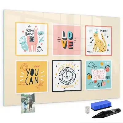 Schreib-Magnettafel mit Motivationssprüchen