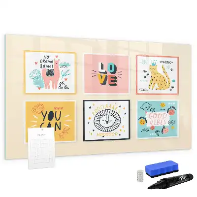 Schreib-Magnettafel mit Motivationssprüchen