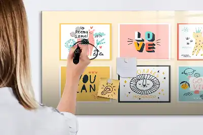 Schreib-Magnettafel mit Motivationssprüchen