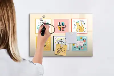 Schreib-Magnettafel mit Motivationssprüchen