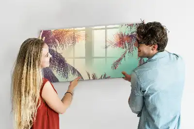 Schreib-Magnettafel mit Motiv Tropische Palmen