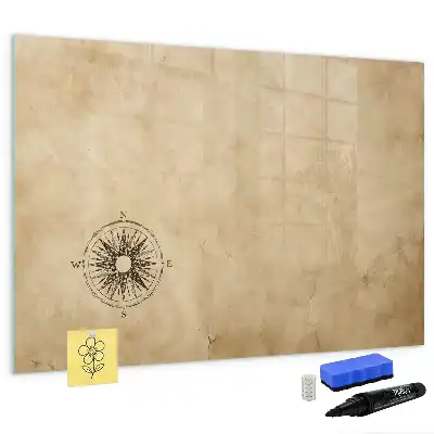 Beschreibbare Magnettafel Kompass
