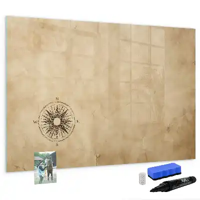 Beschreibbare Magnettafel Kompass