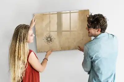Beschreibbare Magnettafel Kompass