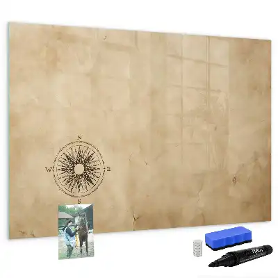 Beschreibbare Magnettafel Kompass