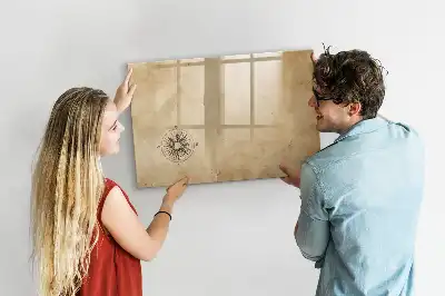 Beschreibbare Magnettafel Kompass