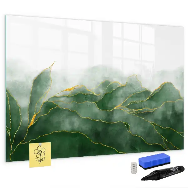 Beschreibbare Magnettafel mit Blatt-Abstraktion