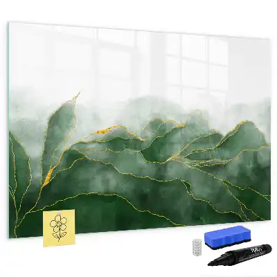 Beschreibbare Magnettafel mit Blatt-Abstraktion
