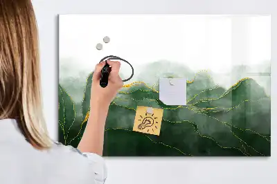 Beschreibbare Magnettafel mit Blatt-Abstraktion