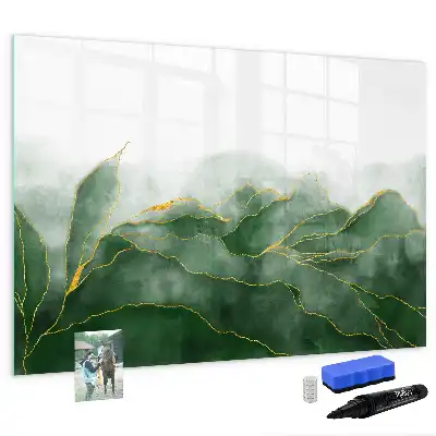 Beschreibbare Magnettafel mit Blatt-Abstraktion