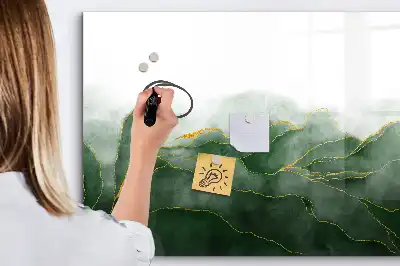 Beschreibbare Magnettafel mit Blatt-Abstraktion