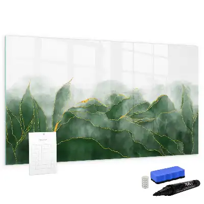 Beschreibbare Magnettafel mit Blatt-Abstraktion