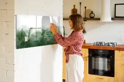 Beschreibbare Magnettafel mit Blatt-Abstraktion