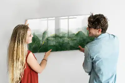Beschreibbare Magnettafel mit Blatt-Abstraktion