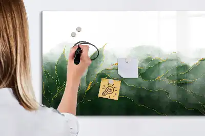 Beschreibbare Magnettafel mit Blatt-Abstraktion