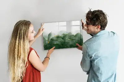 Beschreibbare Magnettafel mit Blatt-Abstraktion