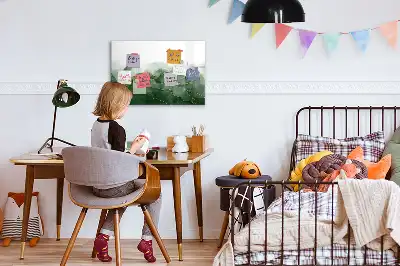Beschreibbare Magnettafel mit Blatt-Abstraktion