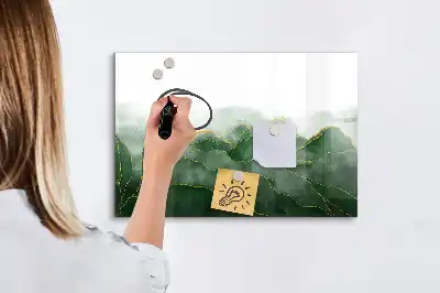 Beschreibbare Magnettafel mit Blatt-Abstraktion