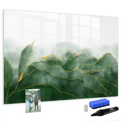 Beschreibbare Magnettafel mit Blatt-Abstraktion