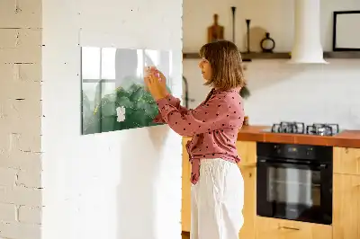 Beschreibbare Magnettafel mit Blatt-Abstraktion
