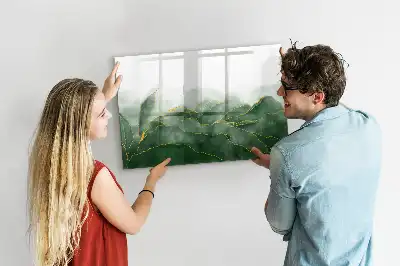 Beschreibbare Magnettafel mit Blatt-Abstraktion