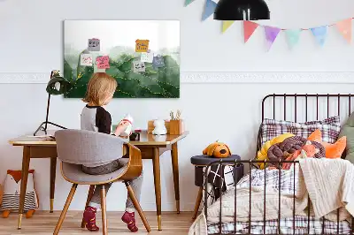 Beschreibbare Magnettafel mit Blatt-Abstraktion