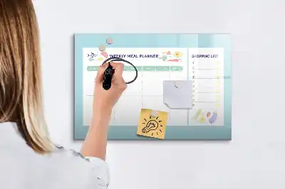 Schreib-Magnettafel als praktischer Mahlzeitenplaner