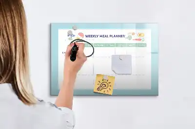 Mahlzeitenplaner beschreibbare Magnettafel