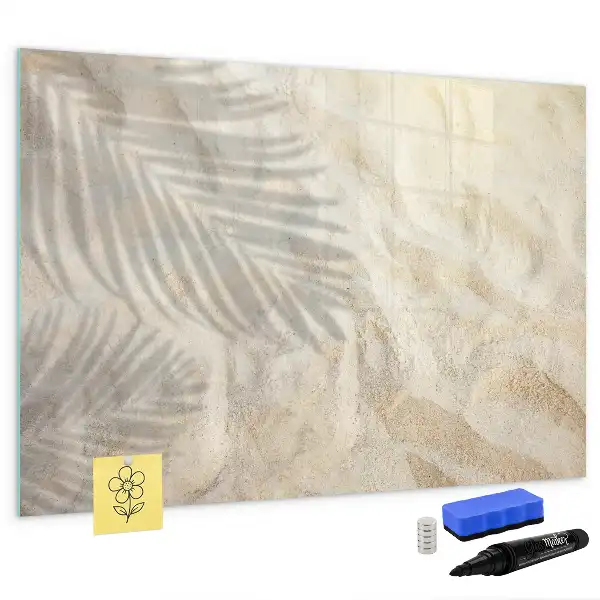 Beschreibbare Magnettafel mit dem Motiv Schatten auf dem Sand