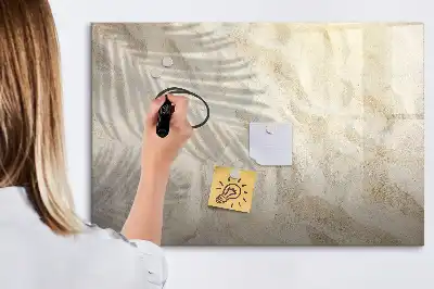 Beschreibbare Magnettafel mit dem Motiv Schatten auf dem Sand