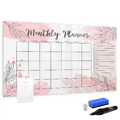Schreib-Magnettafel rosafarbener Monatsplaner