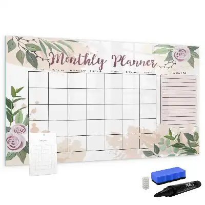 Beschreibbare Magnettafel mit Rosen-Design